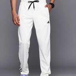 ADIDAS Men 3 Striped Mid-Rise Regular Fit Training Joggers-image-51