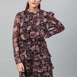 STREET 9 Women Multicoloured Printed Fit and Flare Dress-image-8
