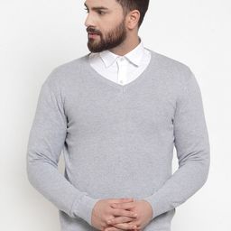 ARMISTO Men Grey Melange Solid Pullover Sweater-image-14