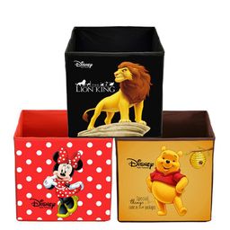 Kuber Industries Set Of 3 Disney Printed Non-Woven Foldable Storage Boxes-7