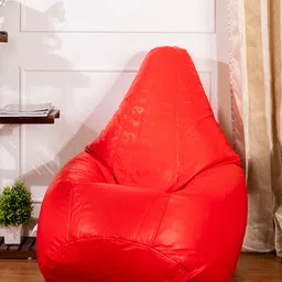 THREADVIBE LIVING Red Teardrop Bean Bag With Bean-picture-20
