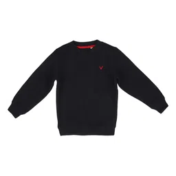 Allen Solly Junior Boys Black Solid Sweatshirt-image-82