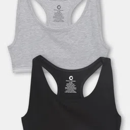 Charm n Cherish Girls Pack Of 2 Grey & Black Bra-9