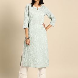 Nayo Floral Printed Regular Pure Cotton Kurta with Trousers-54