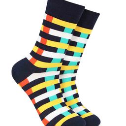Bonjour Men Patterned Calf Length Premium Socks-54