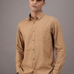 Crocodile Comfort Spread Collar Cotton Casual Shirt-image-18