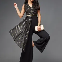 Miss Chase Floral Printed V-Neck Basic Jumpsuit-image-83