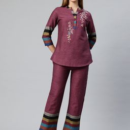 Cottinfab Embroidered Pure Cotton Ethnic Co-Ords-image-33