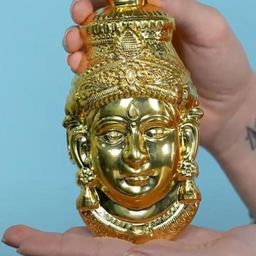 Sigaram Gold Toned Textured Lakshmi Face Mukoot-40