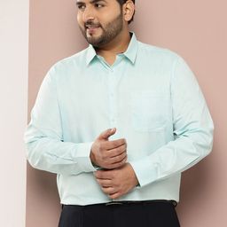 Thomas Scott Plus Size Premium Pure Cotton Formal Shirt-image-83