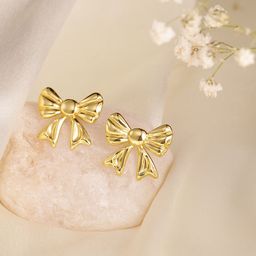 DressBerry Contemporary Bows Studs Earrings-53