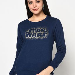 METTLE Women Navy Blue & Green Printed Pullover Sweatshirt-image-41