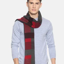 513 Men Beige & Red Woven Design Mufflers-picture-13