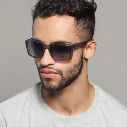 IDEE Men Rectangle Sunglasses with UV Protected Lens IDS2915C4PSG-13