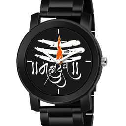 SWADESI STUFF Boys Black Analogue Watch metal black 23b-48