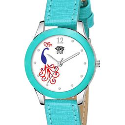 SWADESI STUFF Girls White Analogue Watch cutglass blue-39