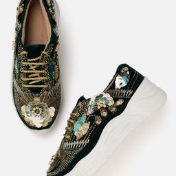 ZORI WORLD Women Textured Embellished Sneakers-picture-23