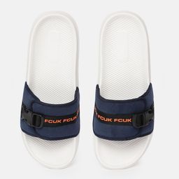 FCUK Men Colourblocked Sliders With Buckle Detail-picture-57