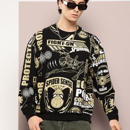 Kook N Keech Marvel Spider-Man Print Sweatshirt-image-43
