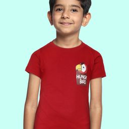 BRATMA Kids Red Pure Cotton Printed T-shirt-image-36