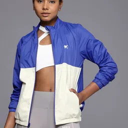 HRX by Hrithik Roshan Rapid-Dry Antimicrobial Finish Colourblocked Lifestyle Bomber Jacket-picture-34