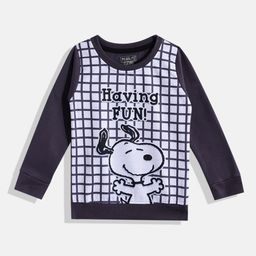 Eteenz Boys Peanuts Printed Cotton Sweatshirt-picture-54