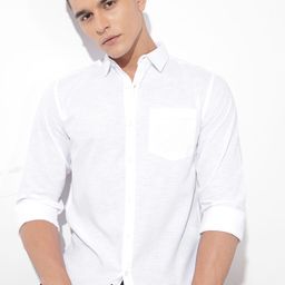 The Roadster Lifestyle Co. Solid Cotton Linen Regular Fit Shirt-picture-45