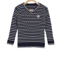 MINI KLUB Boys Navy Blue & White Striped Pullover Sweater-image-77
