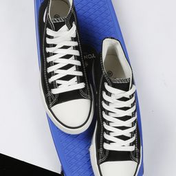 MOZAFIA Men Canvas Lace-up Casual High Top Sneakers-picture-27