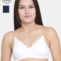 Floret Pack Of 2 Solid Non-Wired Lightly Padded T-shirt Bra F20560-image-84