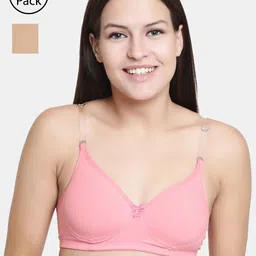 Floret Pack of 2 Solid Non-Wired Lightly Padded T-shirt Bras F20560-26