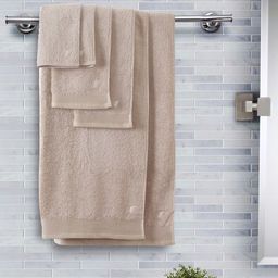 MASPAR Unisex Set Of 6 Beige Solid 550 GSM Towels-image-18