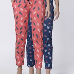 Kryptic Women Pack Of 2 Printed Lounge Pants-picture-22