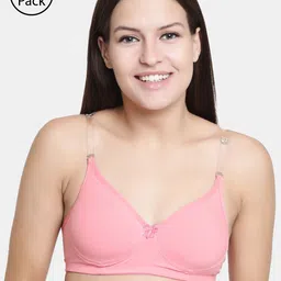 Floret Pack Of 2 Rose Solid Non-Wired Lightly Padded T-shirt Bra F20560-image-94