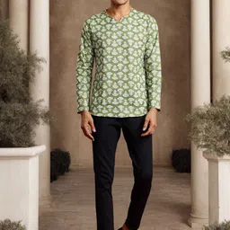Anouk Ethnic Motifs Print Pure Cotton Kurta-image-13