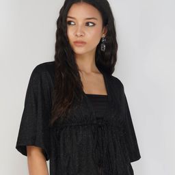 SAFFE Flared Sleeve Net Top-image-73