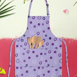 ArtzFolio Purple & White Printed Cotton Aprons-image-32