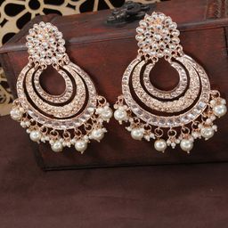 Zoey Gold-Plated Stone Studded & Beaded Chandbalis-40