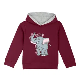Naughty Ninos Girls Maroon Printed Sweatshirt-31