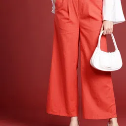 all about you Women Pleated Wide Leg Trousers-92