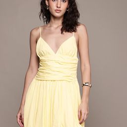 MANGO Ruched Effect Shoulder Straps Mini Balloon Dress-picture-5