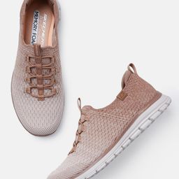 Skechers Women Textured & Colourblocked Luminate Love Struck Slip-On Sneakers-image-16