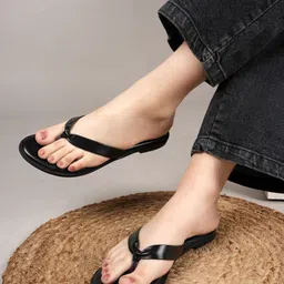 DressBerry Women Black Casual Open Toe Flats-14
