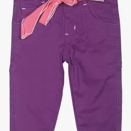 Purple Regular Fit Trousers-image-23