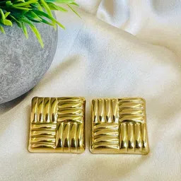 MYKI Gold Plated Contemporary Studs Earrings-54