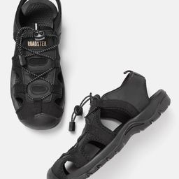 Roadster Men Black Solid Sports Sandals-picture-34