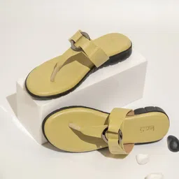 Inc 5 Open Toe T-Strap Flats-image-41
