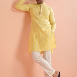 KISAH Men Printed Regular Kurta with Trousers-image-41