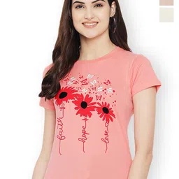 Fabflee Women Multicoloured 3 Printed T-shirt-picture-10