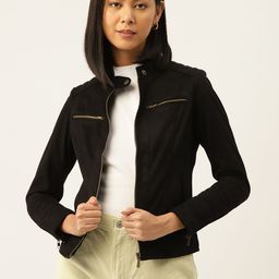 Leather Retail Women Suede Lightweight Biker Jacket-image-21